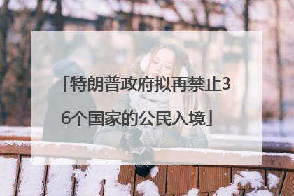 特朗普政府拟再禁止36个国家的公民入境